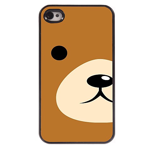 Cute Bear Pattern алюминиевый жесткий футляр для iPhone 4 / 4s