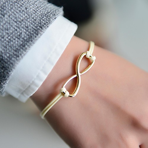 Fashion Women Infinity Cord Bracelet