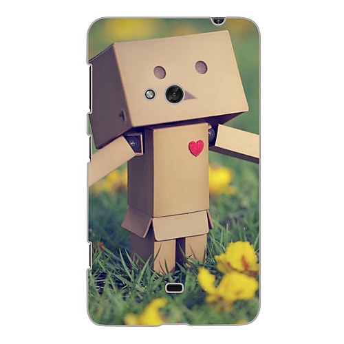 Grass and Wooden Man Design Hard Case for Nokia N625