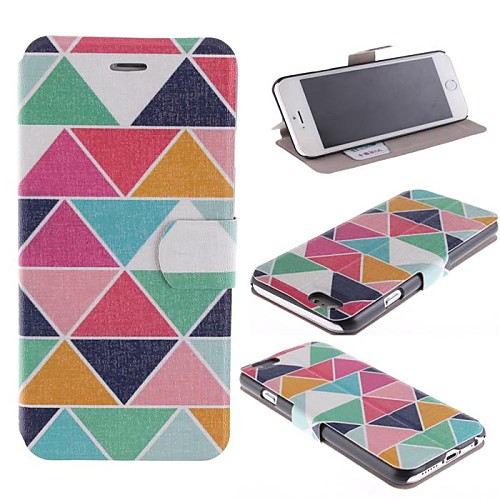 Color Box Design PU Leather Full Body Case with Card Slot for iPhone 6