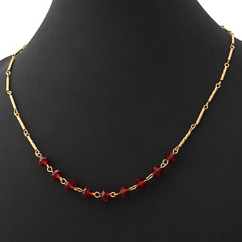 u7 новые женские ожерелья 18k реальное позолоченные рубиновый горный хрусталь хрустальный шар цепь колье для женщин 53cm