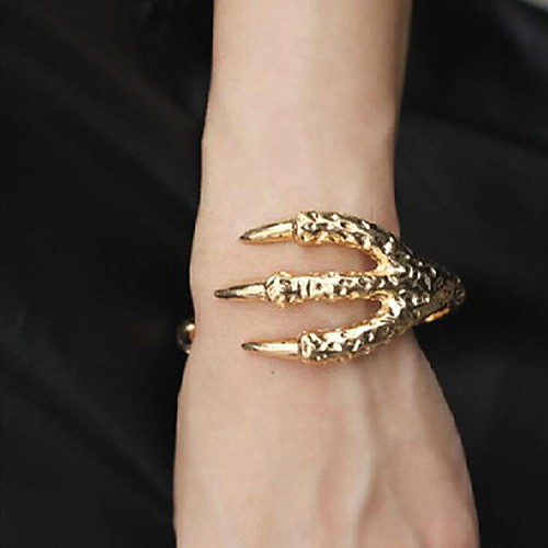 Fashion Punk Golden Alloy Charm Bracelet(1pc)(Silvery)