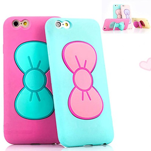 Butterfly Knot Bracket Soft Case for iPhone 6 (Assorted Colors)