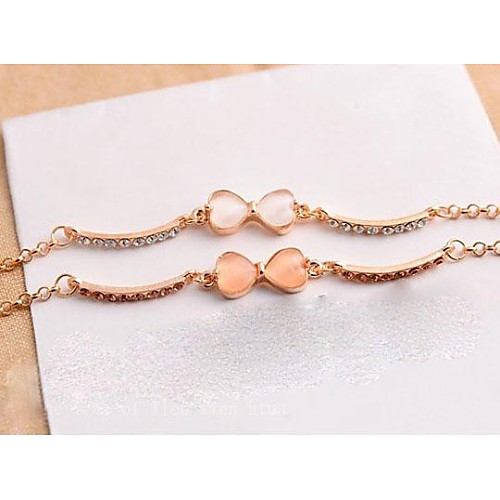 Fashion Aestheticism Opal Multicolor Alloy Bracelets(1 Pc)(Champagne,White)