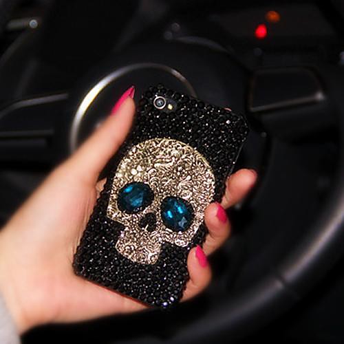 LADY The Skull Style  with Diamond Frame for iPhone 6