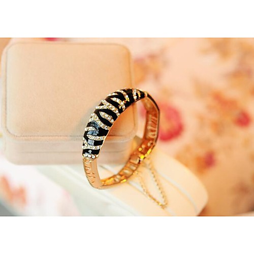 Fashion Leopard Print Golden Alloy Bracelets(1 Pc)