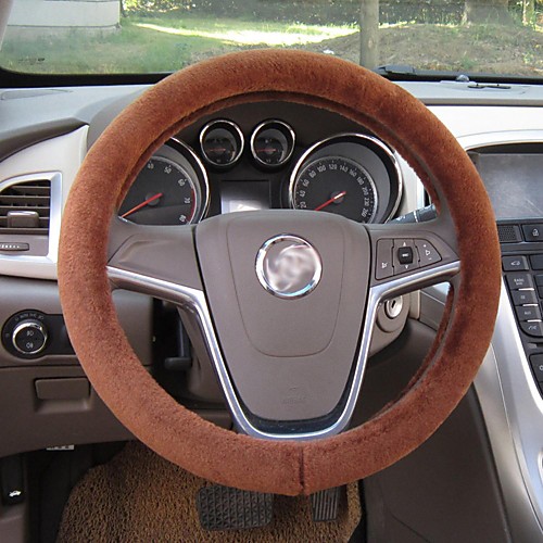 LEBOSHhigh-grade Steering Wheel Covers Generic Wool 5 Color for Choose 37-38CM