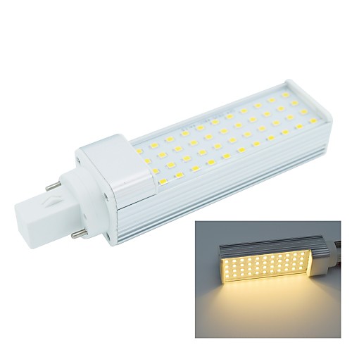 g24 2pin 9W 44x2835smd 855lm 2800-3200k предупредить белый свет Светодиодная лампа кукурузы лампа (AC85-265V)