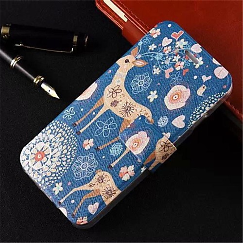 Coloured Drawing Or Pattern PU Leather Full Body Case with Stand for iPhone 6