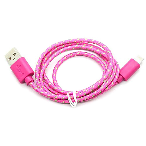 Colorful  8 Pin to USB Tenacity Nylon Round Data Cable for iPhone 5/ iPad mini / iPad 4/ iPod (100cm, Assorted Colors)