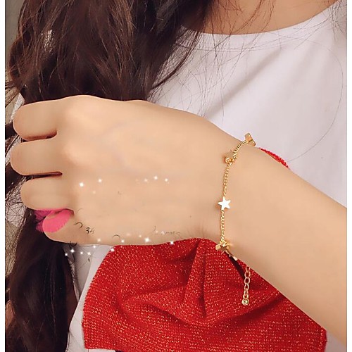 Fashion Partysu Stars Golden Alloy Bracelet(1 Pc)