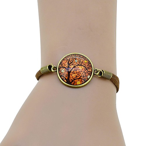 Cabochon Dome Pendant Life Tree Bracelet