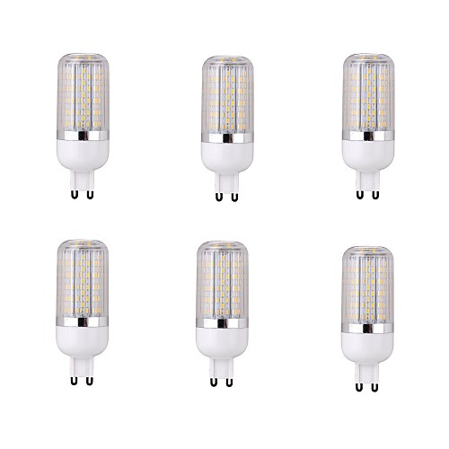 6PCS G9 7W 120x3014SMD 840LM 2800-3200K Warm White Highlight Corn Light (AC 85-265V)