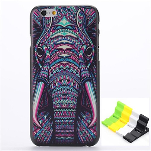 Elephant Pattern Hard Case and Phone Holder for iPhone 6 Plus