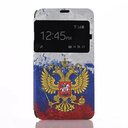 эмблема России Pattern Кожа PU Полный чехол тела с подставкой для Nokia Lumia N630