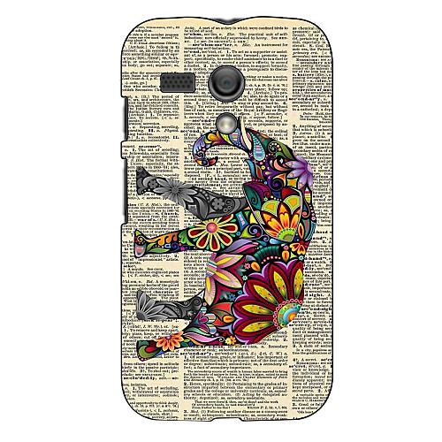 Relief Designed Colorful Elephant Design Hard Case for Motorola MOTO G