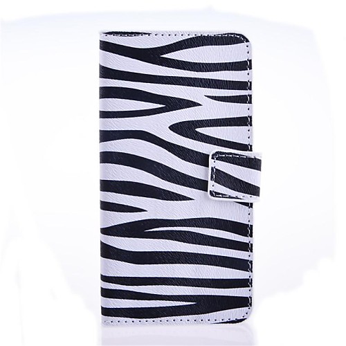 Zebra Pattern PU Leather Case with Stand and Card Slot for LG L Bello Dual D355