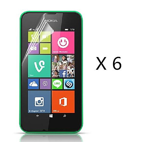 (6 шт) высокой четкости экран протектор для Nokia Lumia 530