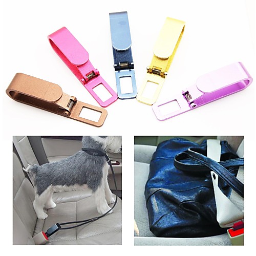 LEBOSHCar Seat Belts Guard Against Theft Clasp Aluminum Alloy (Random Color)1PCS