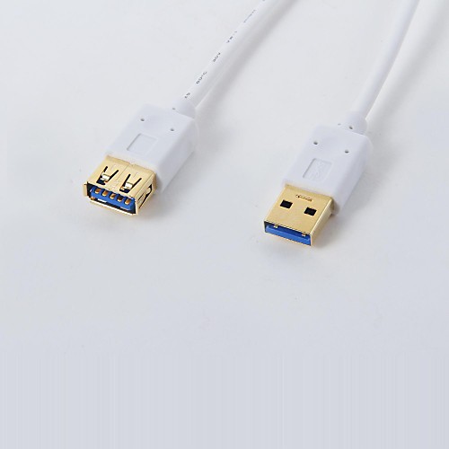 0,6 USB3.0 кабель мужчины к женской позолоченными белый цвет