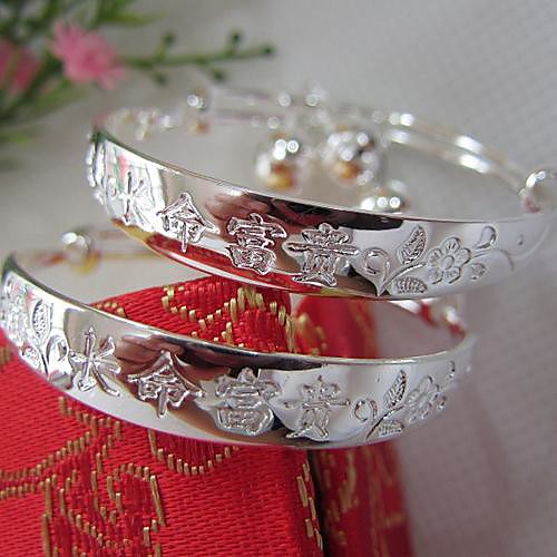 925 Sterling Silver Children's Bracelet - Longevity With Wealth And Honor