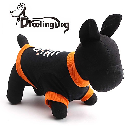 droolingdog прохладный елочка шаблон 100% хлопок футболки для собак (Black XS-L)