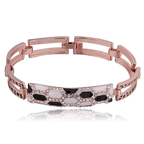 Women's Rose Gold Plated Geometry Drill Bracelet