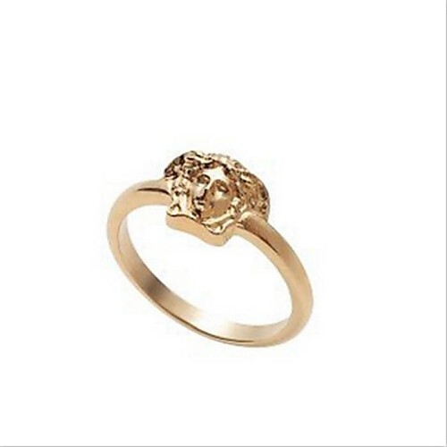 Fashion Mdeusa Golden Alloy Statement Ring(1 Pc)