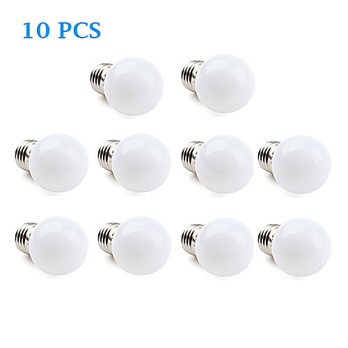 10Pcs E27 1W 12x3528SMD 30LM 2700K/6000K Warm White Cool White Light LED Ball Bulb (220-240V)