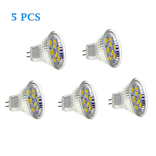 5шт MR11 4W 9x5730smd 400-430lm 3500k / 6000k теплый белый холодный белый свет водить пятна шарик (12)