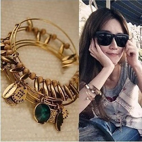 Fashion Retro European Type Golden Alloy Charm Bracelet(1pc)