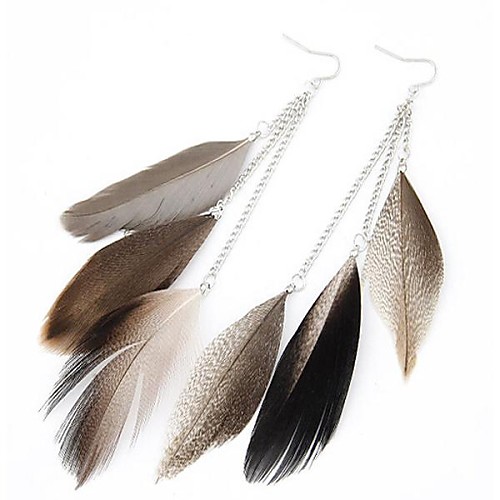 Hot Metal And the Feather Earrings