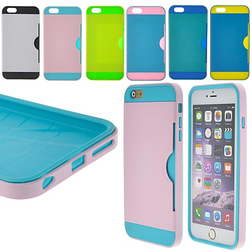 FITIN Defender Design 2-in-1 Case Shockproof Cover with Back Card Slot for iPhone 6 (Assorted Colors)