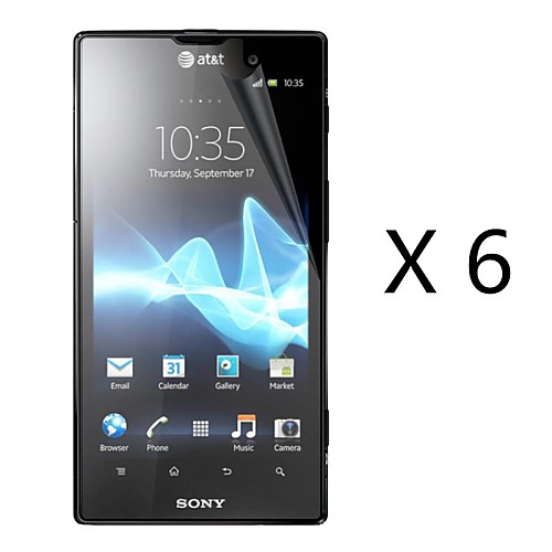 (6 шт) высокой четкости экран протектор для Sony Xperia ионов LT28I