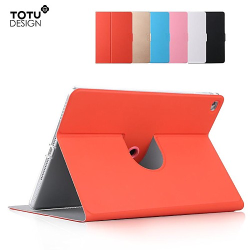 TOTU 360° Rotating Design Auto Sleep/Wake Up PC&PU Full Body Case with Stand for iPad Air 2 (Assorted Colors)