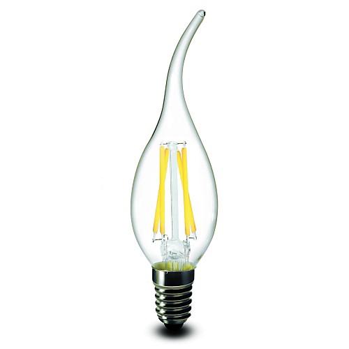 E14 4W350lm 2700K 4-LED Warm White Light LED Filament  Pull tail Candle (AC 220V)