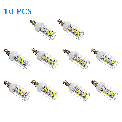 10Pcs E14 7W 36x5730SMD 650LM 3500K/6000K Warm White/Cool White Light LED Corn Bulb(220V)