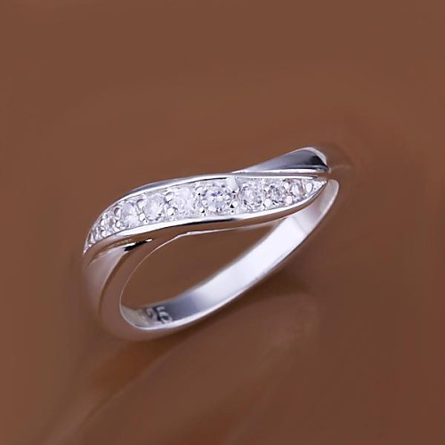 Fashion Women White Rhinestone Fashion Rings(White)(1Pcs)