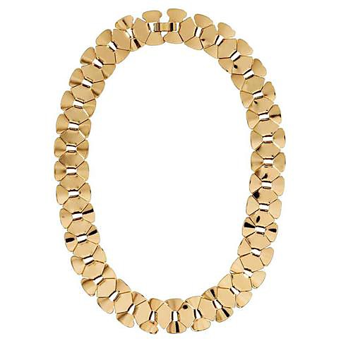 мода металлическая пластина золотая сплав заявление ожерелье (1 шт)