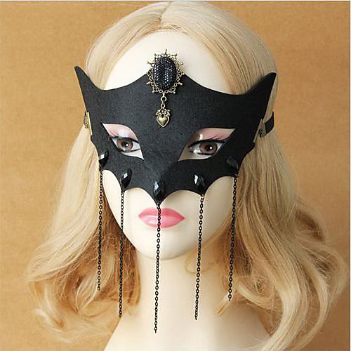 Dark Princess Black Tassels Gothic Lolita Mask