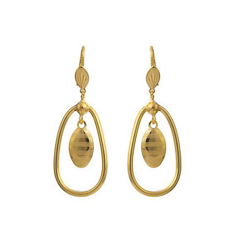 Tina-18 K Gold Plated the European and American Fashion Simple Earrings