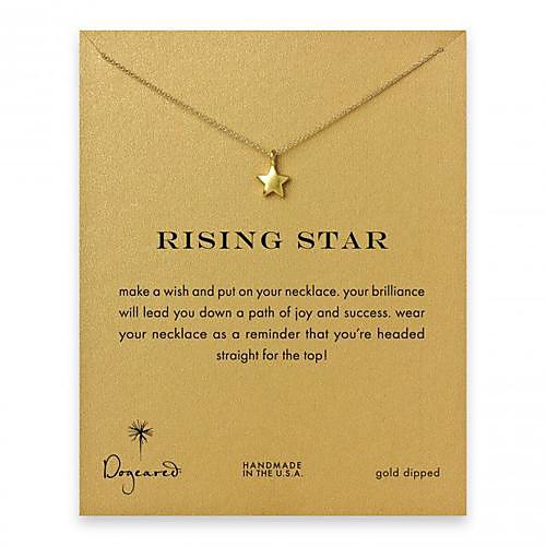 мода стереоскопического звезда кулон золотой сплав ожерелье (с коробкой упаковки) (1 шт)