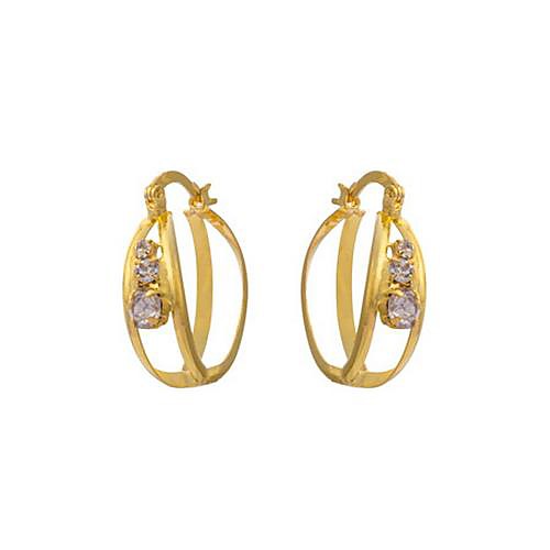 Tina-18 K Gold-plated Hollow out the European and American Fashion Earrings