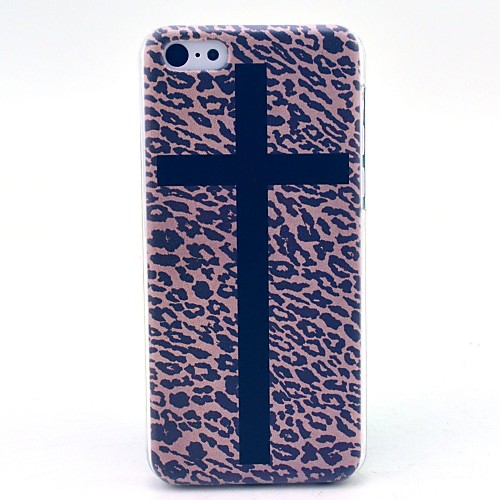 Leopard Cross Pattern Hard Cover Case for iPhone 5C