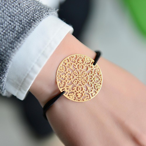 Fashion Women Multi Heart Stamping Elastic Bracelet