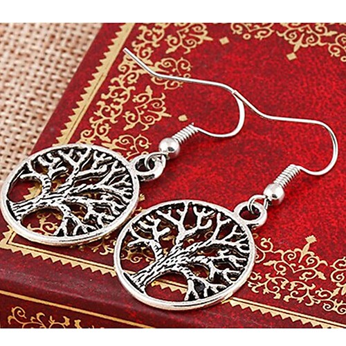 Fashion Peace Tree silver  Alloy  Earrings(1 Pair)