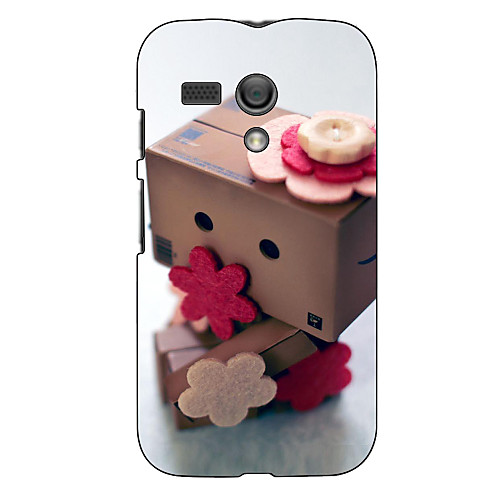 Flower Wooden Man Design Hard Case for Motorola MOTO G