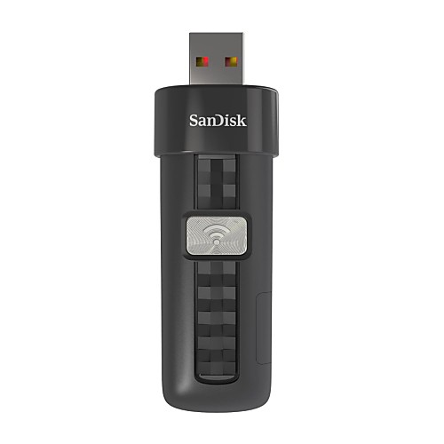 SanDisk SDWS2-016G-Z57 Wireless USB 2.0 Flash Drive for Smartphones / Tablets - Black (16GB)