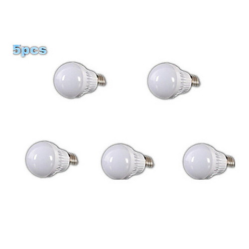 5pcs E27 5W 18X2835SMD 400-500LM 6000-6500K White Color Light LED Ball Bulb(220V)