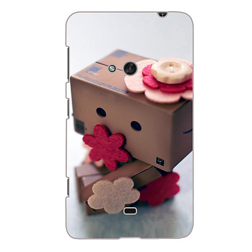 Flower Wooden Man Design Hard Case for Nokia N625